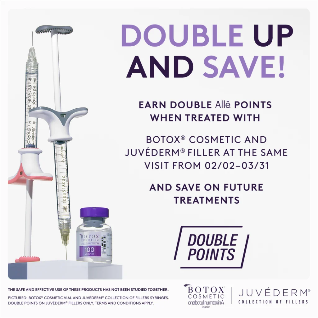 Alle double points on Juvederm promotion